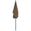Garden Parasol with Pole 82.7"x55.1" Taupe - Taupe