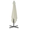 Outdoor Parasol with Steel Pole 98.4"x98.4" Sand - Beige