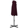 Outdoor Parasol with Aluminum Pole 181.1"x106.3" Bordeaux Red - Red