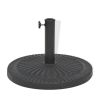 Parasol Base Resin Round Black 30.9 lb - Black