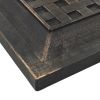 Parasol Base Square Polyresin 26.5 lb Bronze - Grey