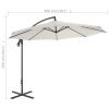 Cantilever Umbrella with Steel Pole 118.1" Sand - Beige