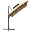 Outdoor beach umbrella/Sun Umbrella (Swiship-Ship)(Prohibited by WalMart) - Brown, Natural Wood Color