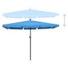 Garden Parasol with Pole 82.7"x55.1" Azure Blue - Blue