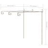 Garden Pergola Antique Brown 9.8'x9.8'x8.2' Iron - Brown