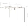 Garden Pergola Antique Brown 19.7'x9.8'x8.2' Iron - Brown