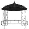 Gazebo 118.1"x114.2" Anthracite Round - Grey