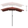 Garden Parasol with Pole 78.7"x51.2" Terracotta - Orange