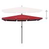 Garden Parasol with Pole 82.7"x55.1" Bordeaux Red - Red