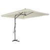 Outdoor Parasol with Steel Pole 98.4"x98.4" Sand - Beige