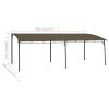 Garden Sunshade Awning 19.7'x9.8'x8.4' Taupe - Taupe