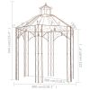 Garden Pavilion Antique Brown 9.8' Iron - Brown