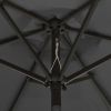 Parasol with LED Lights Anthracite 78.7"x83.1" Aluminum - Anthracite