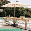 Outdoor Fillable Umbrella Base Stand with Lockable Universal Wheels - Black - Umbrella Bases