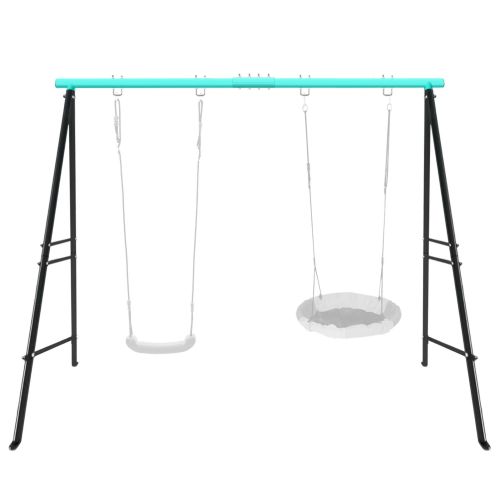 Porch Swing Frame 2 Seat, 440lbs Weight Capacity Swing Stand, Heavy Duty A-Frame Swing, Swing Stand Frame for Yoga Hammock Saucer Baby Porch Swing